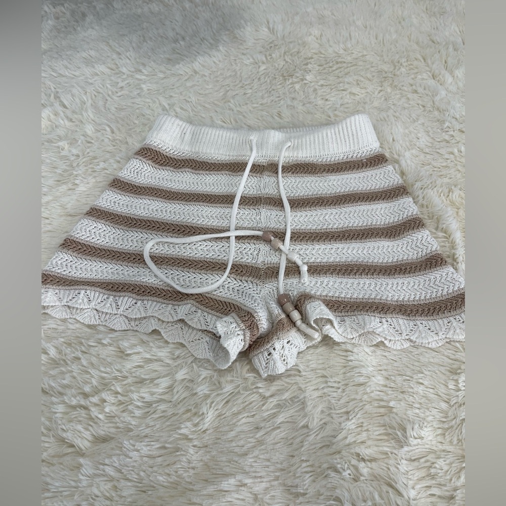 Striped Knit Women Shorts